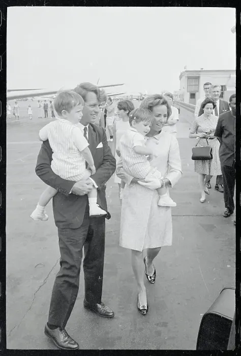 Framed Print : Robert and Ethel Kennedy Carrying Their Children Framed Print : Robert and Ethel Kennedy Carrying Their Children