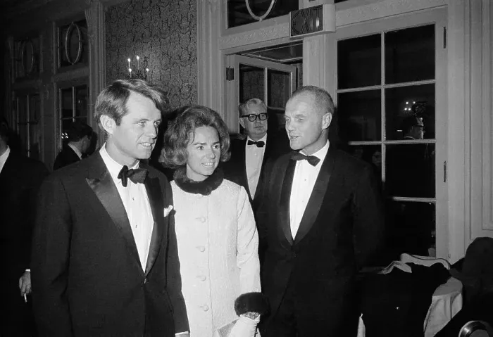 Framed Print : Robert and Ethel Kennedy With John Glenn in Formal Attire Framed Print : Robert and Ethel Kennedy With John Glenn in Formal Attire