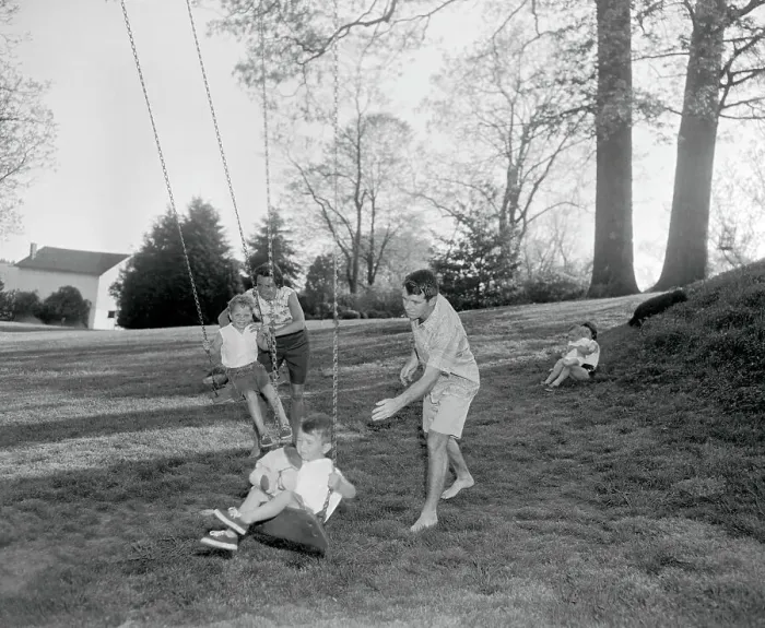 Framed Print : Robert and Ethel Kennedy Outdoors with Children Framed Print : Robert and Ethel Kennedy Outdoors with Children