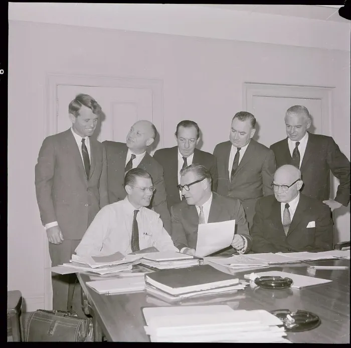 Framed Print : Robert F. Kennedy Attending a Meeting With Colleagues Framed Print : Robert F. Kennedy Attending a Meeting With Colleagues
