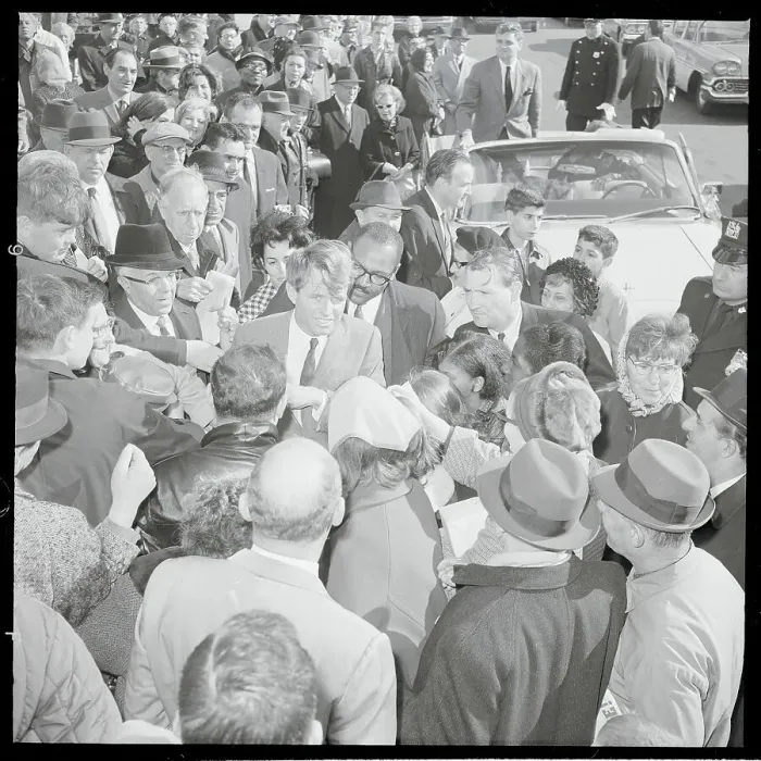 Framed Print : Robert F. Kennedy With Crowd During His Campaign Framed Print : Robert F. Kennedy With Crowd During His Campaign
