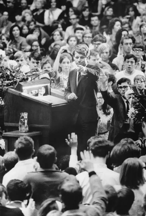 Framed Print : Robert F. Kennedy Designating a Student for Question Framed Print : Robert F. Kennedy Designating a Student for Question