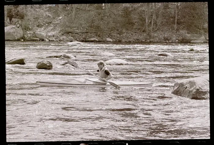 Framed Print : Robert F. Kennedy Kayaking in The Rapids