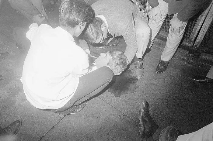 Framed Print : Robert F Kennedy Lies Shot On The Floor