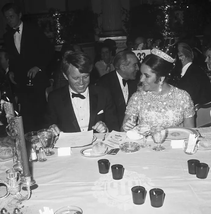 Framed Print : Robert F. Kennedy at Party with Elizabeth Taylor Framed Print : Robert F. Kennedy at Party with Elizabeth Taylor