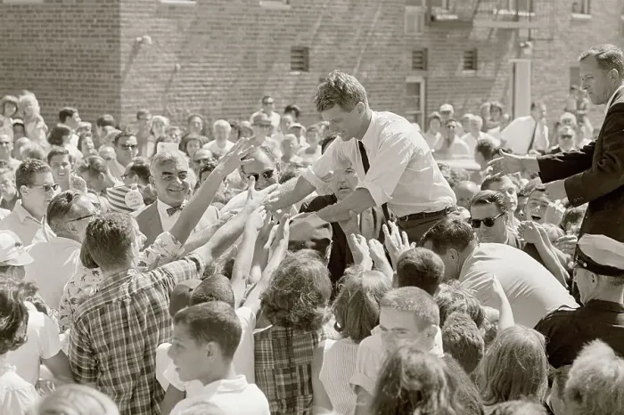 Framed Print : Robert F. Kennedy Reaching to Shake Hands in Crowd Framed Print : Robert F. Kennedy Reaching to Shake Hands in Crowd