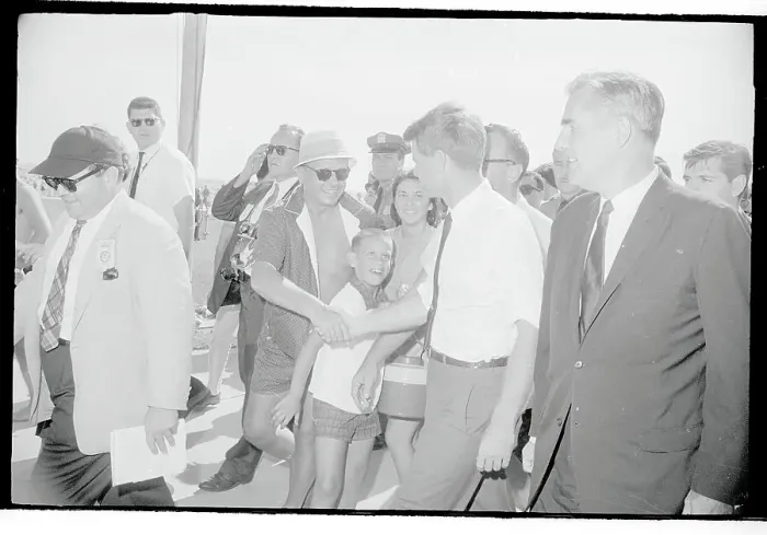 Framed Print : Robert F. Kennedy Shaking Hand of Citizen Framed Print : Robert F. Kennedy Shaking Hand of Citizen