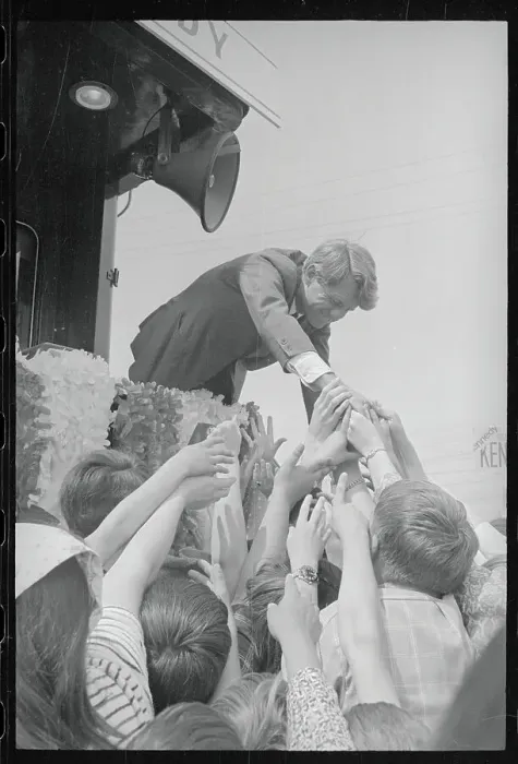 Framed Print : Robert F. Kennedy Shaking Hands From Crowd Framed Print : Robert F. Kennedy Shaking Hands From Crowd