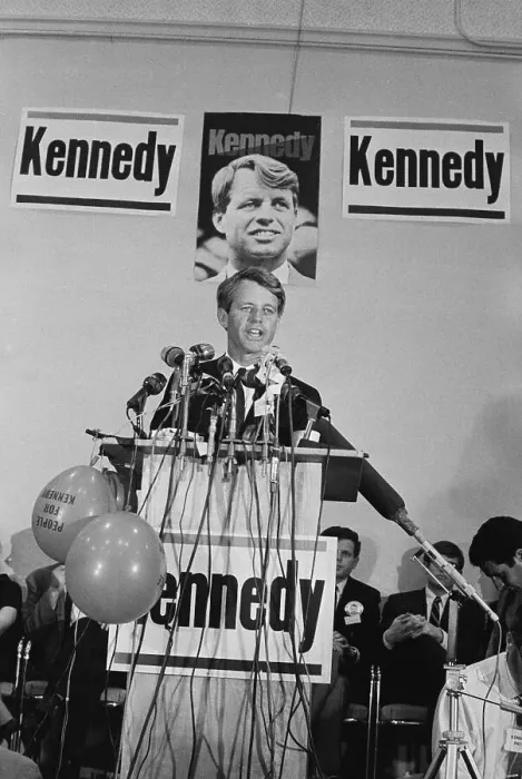 Framed Print : Robert F. Kennedy Standing at Microphones Framed Print : Robert F. Kennedy Standing at Microphones