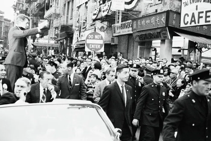Framed Print : Robert F. Kennedy Standing in Motorcade Framed Print : Robert F. Kennedy Standing in Motorcade