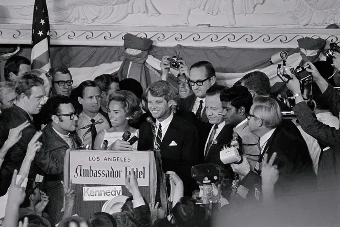 Framed Print : Robert F. Kennedy Amongst Supporters