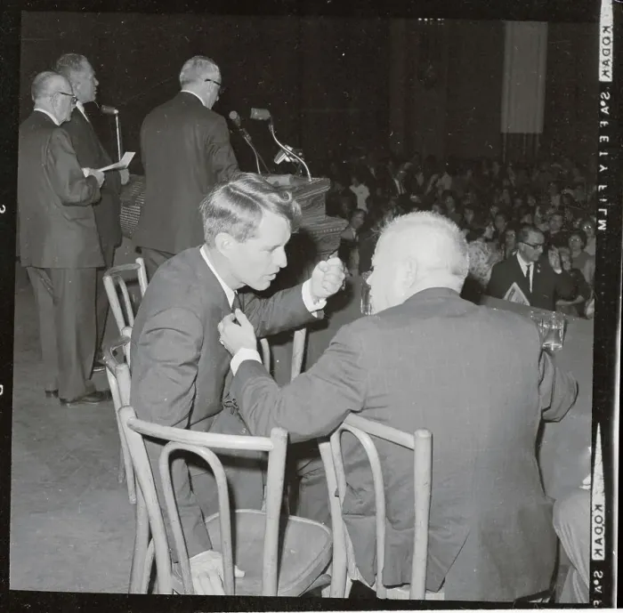 Framed Print : Robert F. Kennedy Talking With David Dubinsky Framed Print : Robert F. Kennedy Talking With David Dubinsky