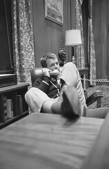 Framed Print : Robert F. Kennedy on Telephone with Attorney General Byron White Framed Print : Robert F. Kennedy on Telephone with Attorney General Byron White