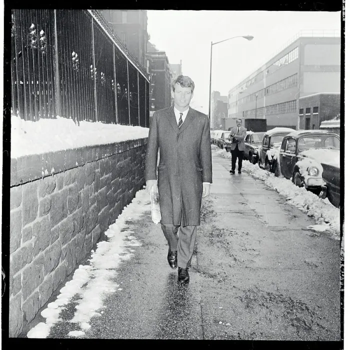 Framed Print : Robert F. Kennedy Walking Outside Hospital Framed Print : Robert F. Kennedy Walking Outside Hospital