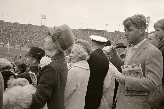 Framed Print : Robert F. Kennedy Watching Football Game and Holding Sports Literature Framed Print : Robert F. Kennedy Watching Football Game and Holding Sports Literature
