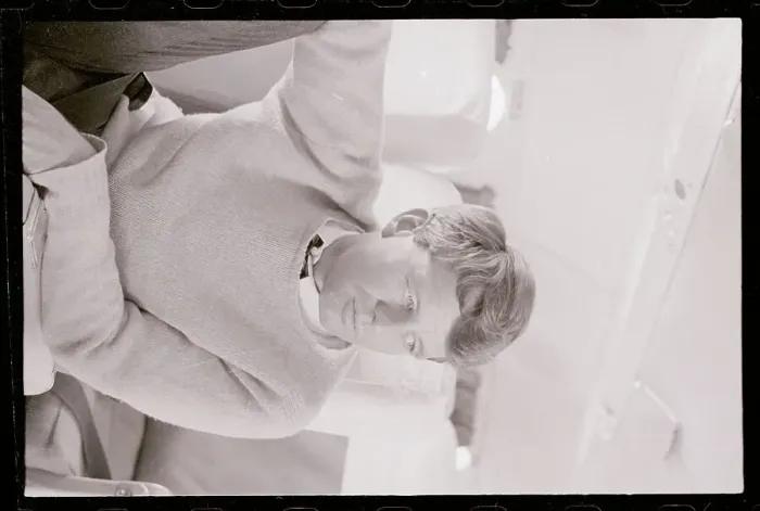 Framed Print : Robert F. Kennedy Wearing Sweater Before Landing in Yukon Framed Print : Robert F. Kennedy Wearing Sweater Before Landing in Yukon