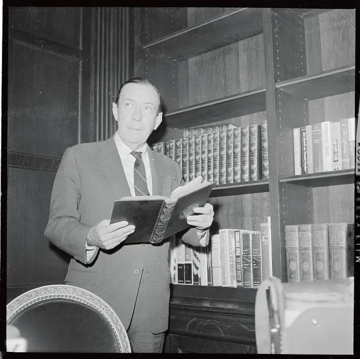 Framed Print : Robert F. Wagner Looking Over a Book