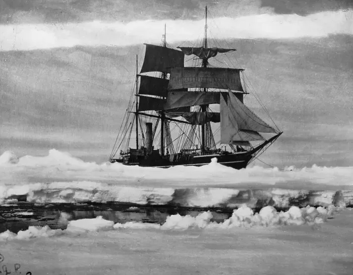 Framed Print : Robert Falcon Scott'S Ship In Icepack Framed Print : Robert Falcon Scott'S Ship In Icepack