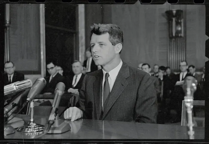 Framed Print : Robert Francis Kennedy Speaking at Microphone Framed Print : Robert Francis Kennedy Speaking at Microphone