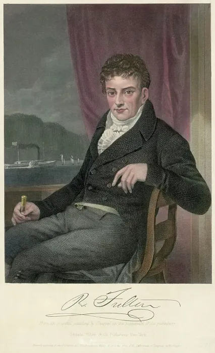 Framed Print : Robert Fulton Seated By Window / Ptg, Color Framed Print : Robert Fulton Seated By Window / Ptg, Color