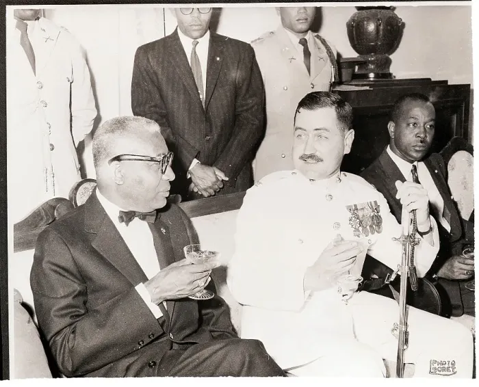 Framed Print : Robert Heinl Speaks with Francois Duvalier Framed Print : Robert Heinl Speaks with Francois Duvalier