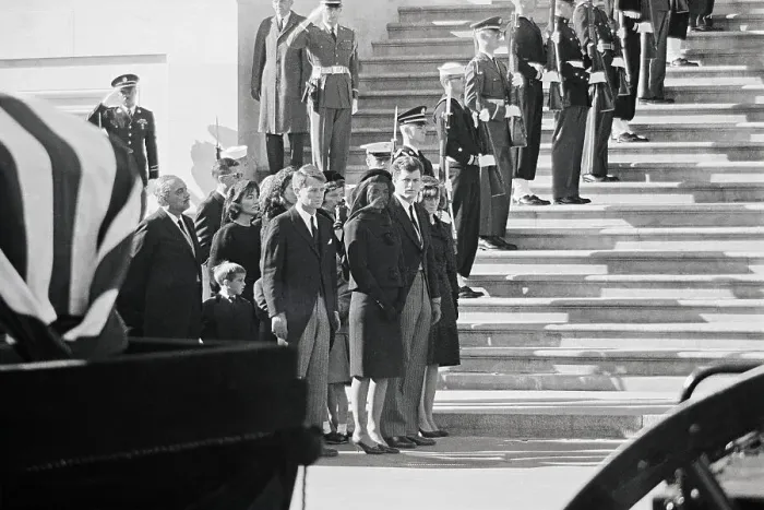 Framed Print : Robert and Jacqueline Kennedy Attending President's Funeral Framed Print : Robert and Jacqueline Kennedy Attending President's Funeral