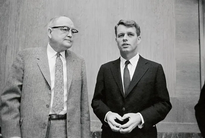 Framed Print : Robert Kennedy Chatting with Senators