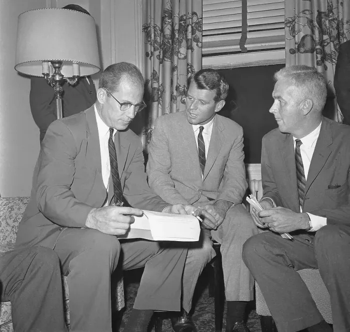 Framed Print : Robert Kennedy Conferring With His Aides Framed Print : Robert Kennedy Conferring With His Aides