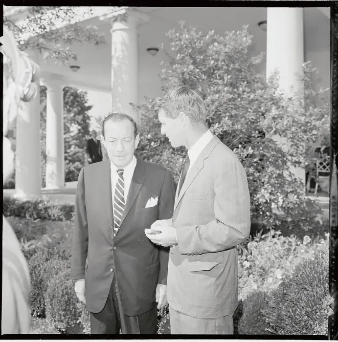 Framed Print : Robert Kennedy Conferring with Robert F. Wagner Framed Print : Robert Kennedy Conferring with Robert F. Wagner