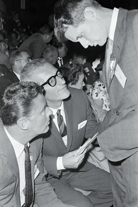 Framed Print : Robert Kennedy On Convention Floor Framed Print : Robert Kennedy On Convention Floor