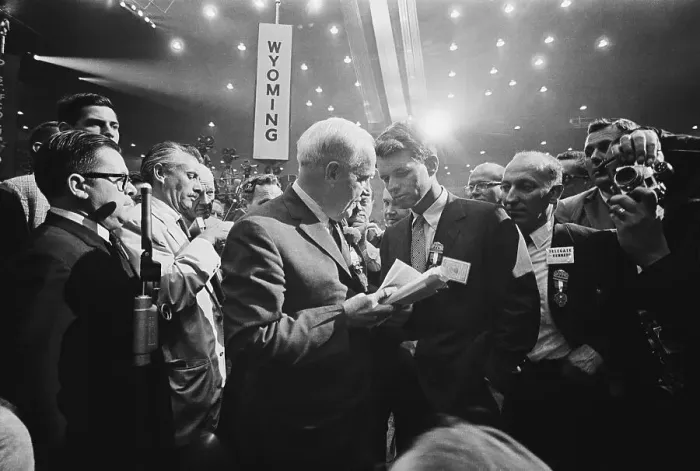 Framed Print : Robert Kennedy On Convention Floor