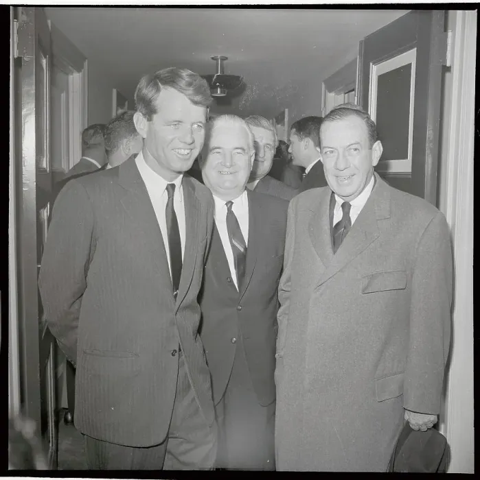 Framed Print : Robert Kennedy, Harry Van Arsdale, and Robert F. Wagner