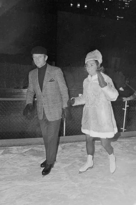 Framed Print : Robert Kennedy Iceskating with His Wife Framed Print : Robert Kennedy Iceskating with His Wife