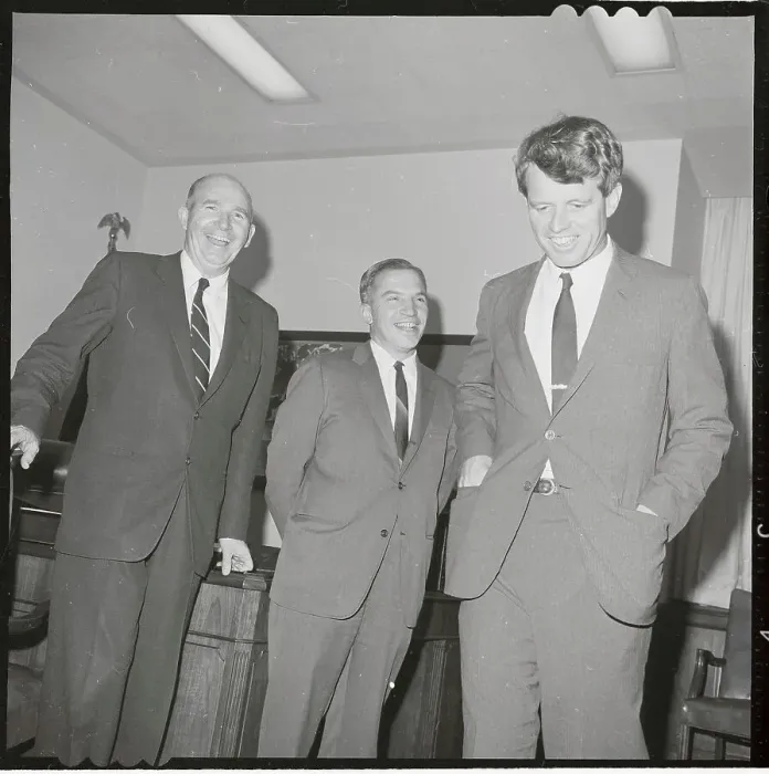 Framed Print : Robert Kennedy Laughing With Colleagues Framed Print : Robert Kennedy Laughing With Colleagues