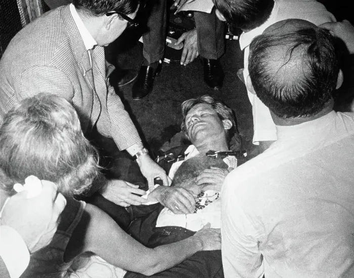 Framed Print : Robert Kennedy Lies Wounded Framed Print : Robert Kennedy Lies Wounded
