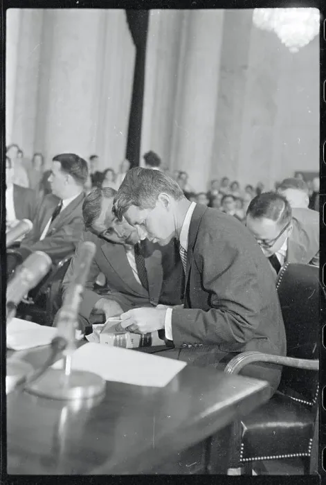 Framed Print : Robert Kennedy Looking at a Book Framed Print : Robert Kennedy Looking at a Book