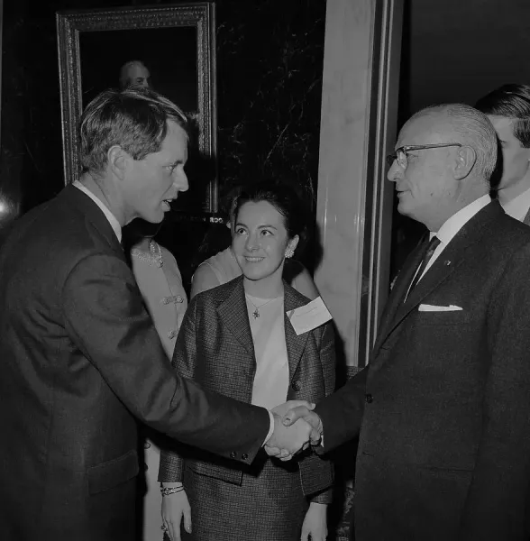 Robert Kennedy Meets Peruvian Vice President in 1966 Print. Art