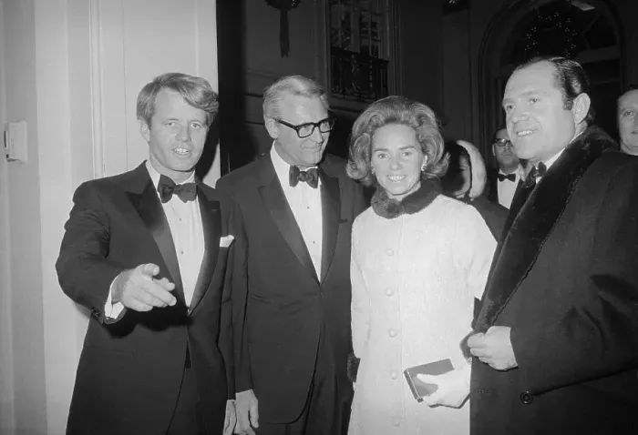 Framed Print : Robert Kennedy and Movie Stars at Democratic Fundraiser Framed Print : Robert Kennedy and Movie Stars at Democratic Fundraiser
