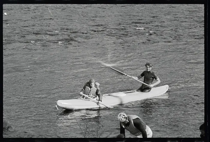 Framed Print : Robert Kennedy and His Niece Canoeing Framed Print : Robert Kennedy and His Niece Canoeing