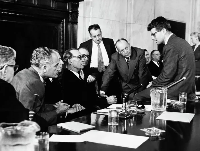 Framed Print : Robert Kennedy and Pat McNamara at Briefing Framed Print : Robert Kennedy and Pat McNamara at Briefing