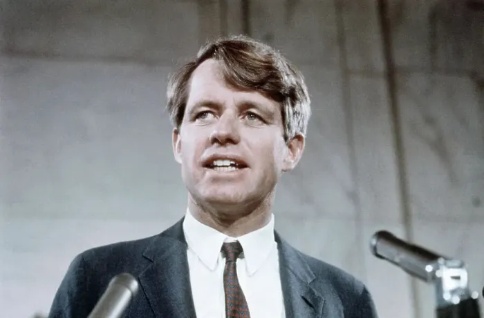 Framed Print : Robert Kennedy at Podium Speaking