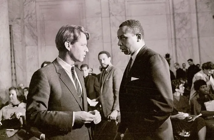 Framed Print : Robert Kennedy Speaking With Floyd McKissick Framed Print : Robert Kennedy Speaking With Floyd McKissick