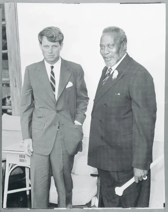 Framed Print : Robert Kennedy Standing Next to Jomo Kenyatta Framed Print : Robert Kennedy Standing Next to Jomo Kenyatta