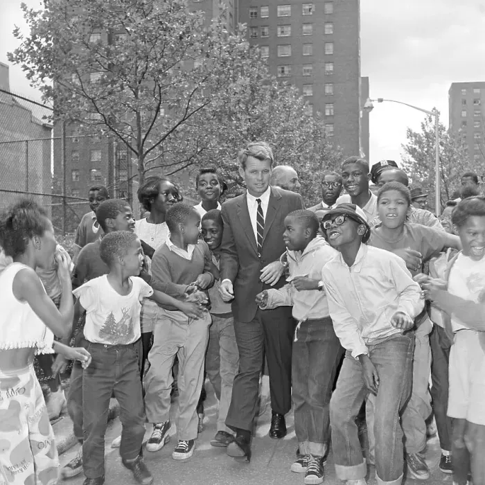 Framed Print : Robert Kennedy Surrounded By Children Framed Print : Robert Kennedy Surrounded By Children