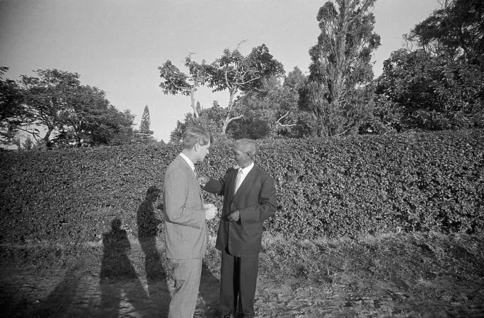 Framed Print : Robert Kennedy Talking With Albert Luthuli Framed Print : Robert Kennedy Talking With Albert Luthuli