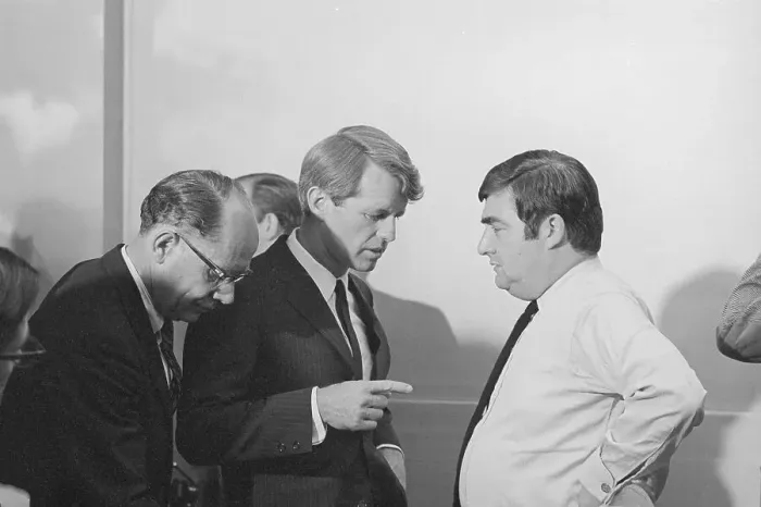 Framed Print : Robert Kennedy Talking to Pierre Salinger Framed Print : Robert Kennedy Talking to Pierre Salinger