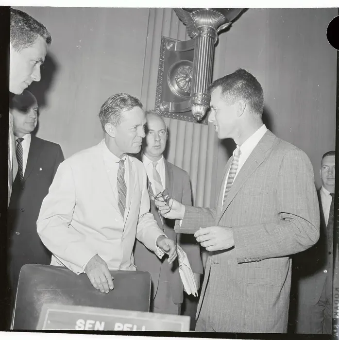 Framed Print : Robert Kennedy Talking with Senator Joseph Clark Framed Print : Robert Kennedy Talking with Senator Joseph Clark