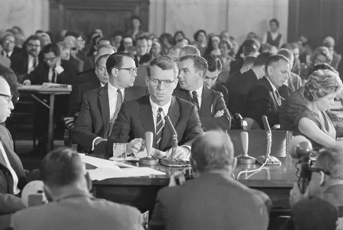 Framed Print : Robert Kennedy Testifying to a Committee Framed Print : Robert Kennedy Testifying to a Committee