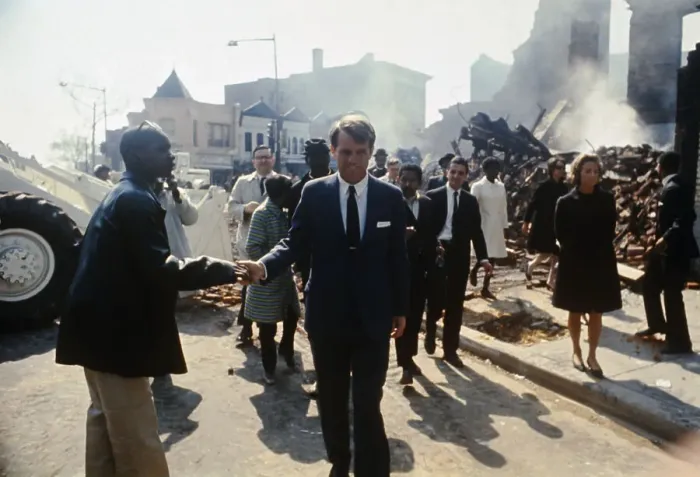 Framed Print : Robert Kennedy Touring Washington District After Fires Framed Print : Robert Kennedy Touring Washington District After Fires