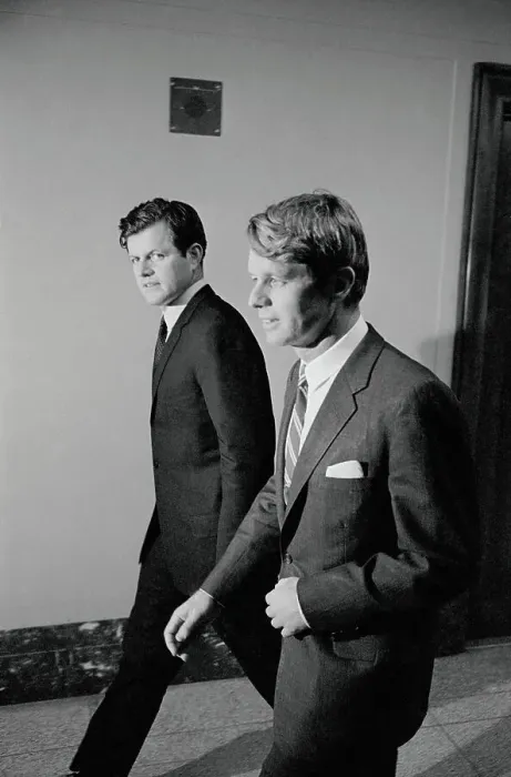 Framed Print : Robert Kennedy Walking Beside Edward Kennedy Framed Print : Robert Kennedy Walking Beside Edward Kennedy